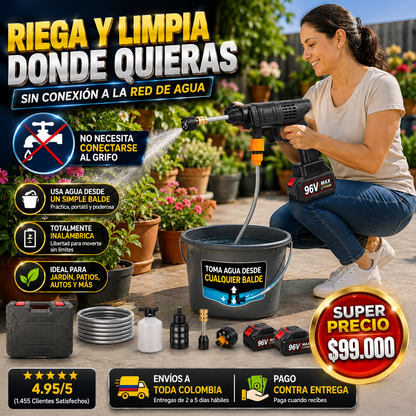 Hidrolavadora Inalámbrica 48/96v Potente Lavado Carro Moto Casa
