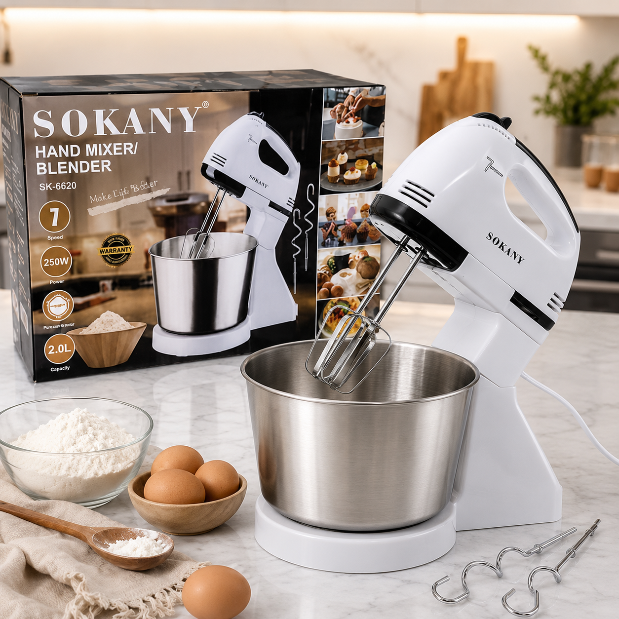 BATIDORA SOKANY 7 VELOCIDADES CON TAZA